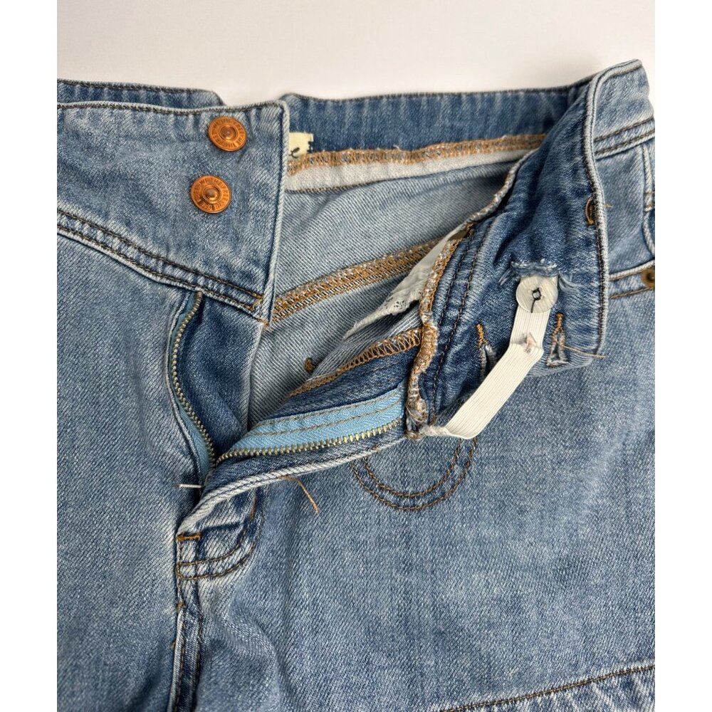 Free People Western Denim Shorts Size 28 Adjustable Waist Cowgirl Boho Country - Picture 6 of 11